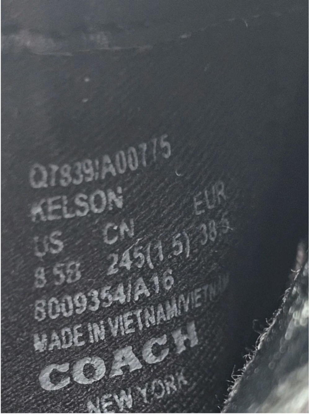 Coach Kelson Tennis Shoes Womens 8B Black Grey Signature Canvas Suede Low Tops - Picture 3 of 16